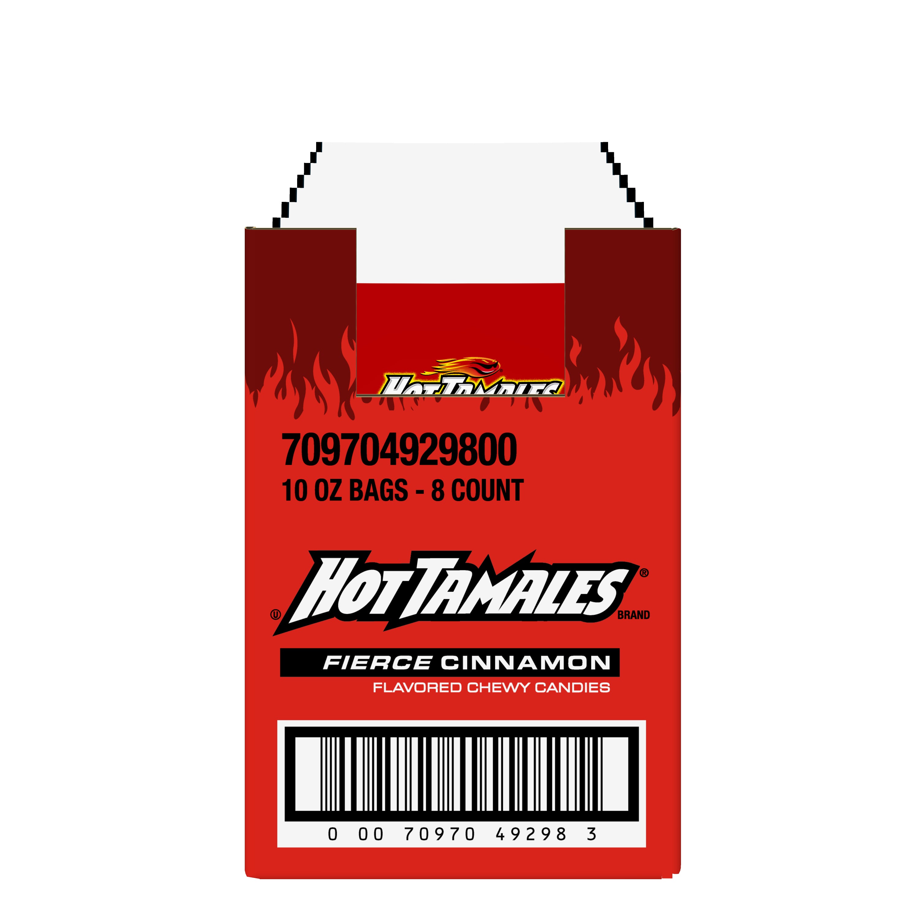Hot Tamales® Fierce Cinnamon Stand Up 10 Ounce Size - 8 Per Case.