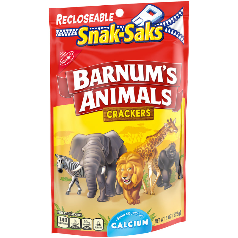 Barnums Lunchbox Crackers Snak Saks Z 8 Ounce Size - 12 Per Case.
