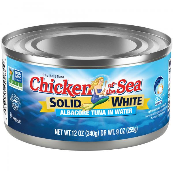 Chicken Of The Sea Solid Albacore Tuna In Water 12 Ounce Size - 24 Per Case.