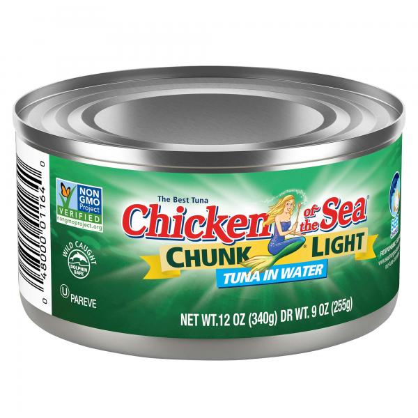 Chicken Of The Sea Chunk Light Tuna In Water 12 Ounce Size - 24 Per Case.