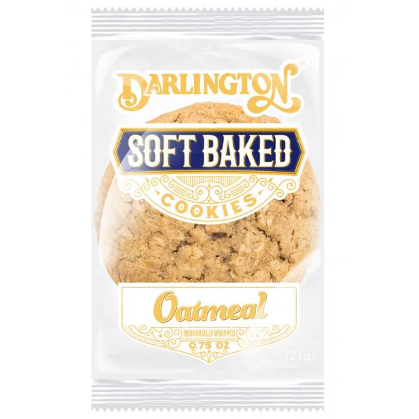 Darlington Soft Baked Oatmeal Cookies Individually Wrapped 1 Count Packs - 216 Per Case.