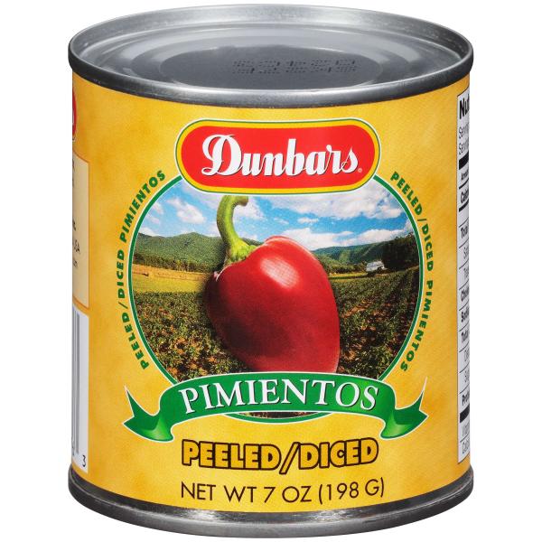 Diced Peeled Pimiento 7 Ounce Size - 24 Per Case.