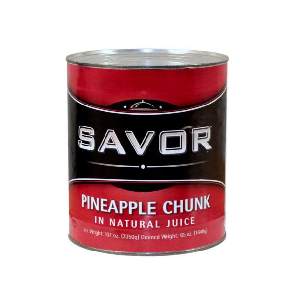 Savor Imports Pineapple Chunk Juice Choice Can 10 Cans - 6 Per Case.