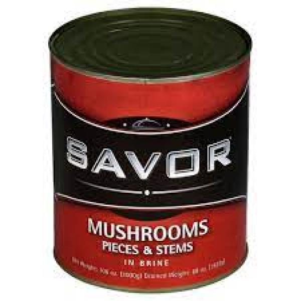 Savor Imports Mushroom Pieces & Stems 16 Ounce Size - 24 Per Case.