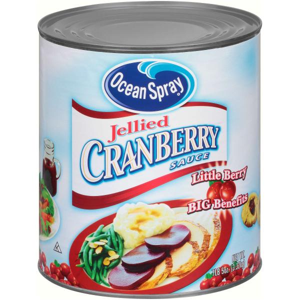 Jelly Cranberry Sauce Can 117 Ounce Size - 6 Per Case.