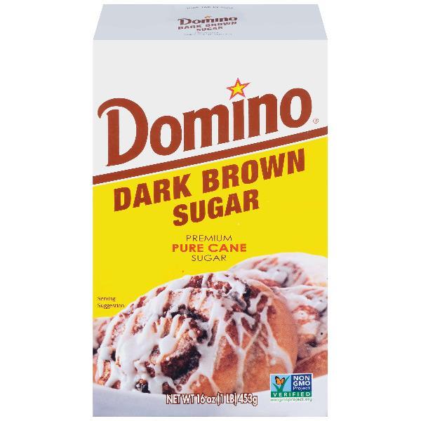 Domino Cane Sugar Dkbrw Dark Brown 1 Pound Each - 24 Per Case.