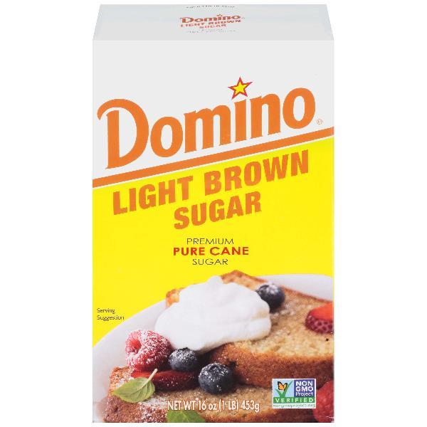 Domino Cane Sugar Light Brown 1 Pound Each - 24 Per Case.