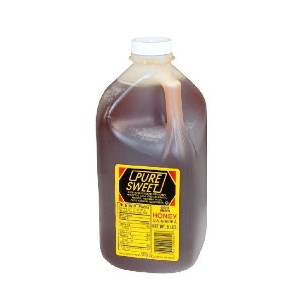 Commodity Light Amber Honey Plastic 5 Pound Each - 6 Per Case.