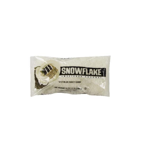 Snowflake Coconut Fancy Shred Sweetened 1 Pound Each - 10 Per Case.