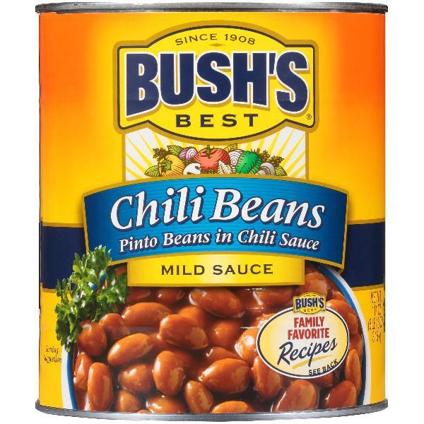 Bush's Chili Beans Pinto Beans In A Mild Chili Sauce 111 Ounce Size - 6 Per Case.