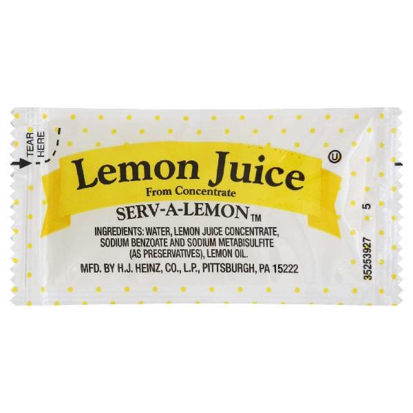 Portion Pac Single Serve Lemon Juice 4 Gram Packets 200 Per Case