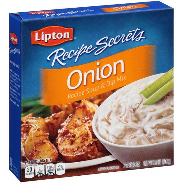 Lipton Soup Mix Recipe Secret Onion 2 Ounce Size - 24 Per Case.