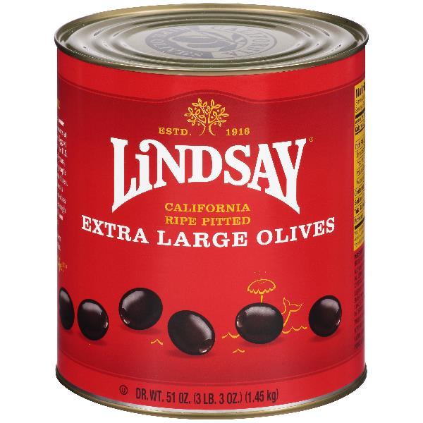 Lindsay Large Ptd Blk Olvs 51 Ounce Size - 6 Per Case.