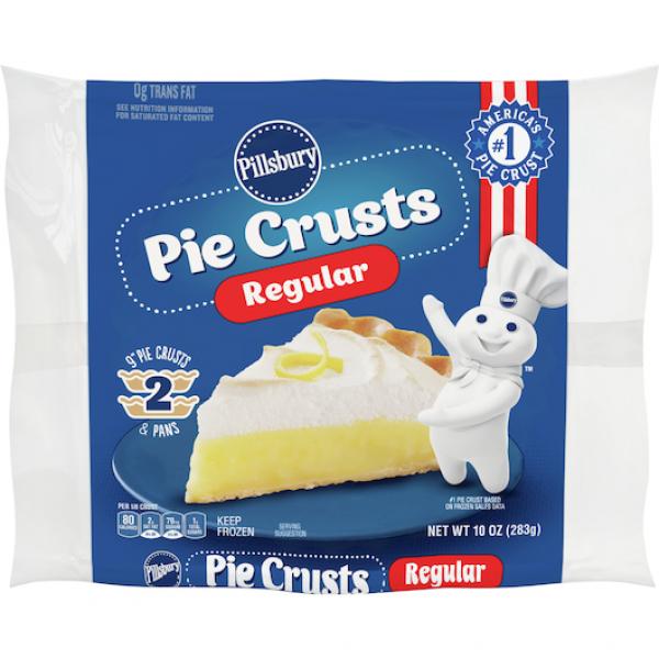 Pillsbury 9" Regular Frozen Pie Crust 10 Ounce Size - 12 Per Case.
