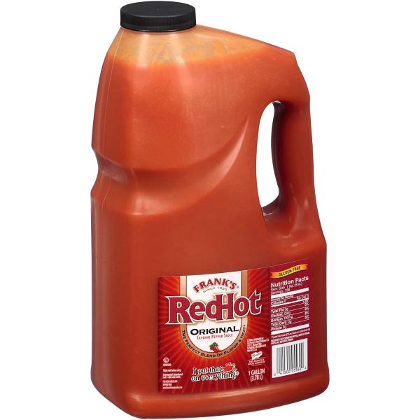 Cayenne Pepper Sauce Frank's Redhot Originalplastic Gluten Free 1 Gallon - 4 Per Case.