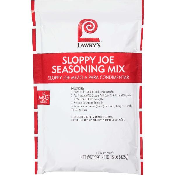 Lawry's Sloppy Joe Seasoning Mix 15 Ounce Size - 6 Per Case.