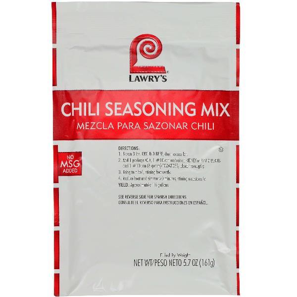 Lawry's Chili Seasoning Mix 5.7 Ounce Size - 6 Per Case.
