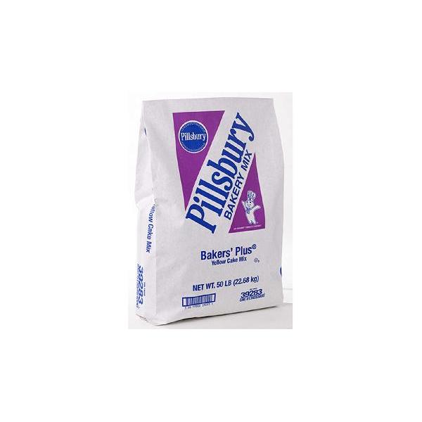 Pillsbury™ Bakers' Plus™ Cake Mix Yellow 50 Pound Each - 1 Per Case.