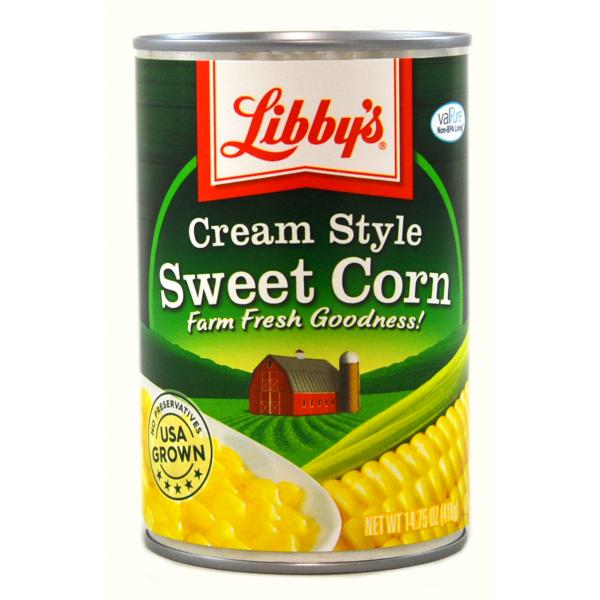 Libby Fancy Cream Corn 14.75 Ounce Size - 24 Per Case.