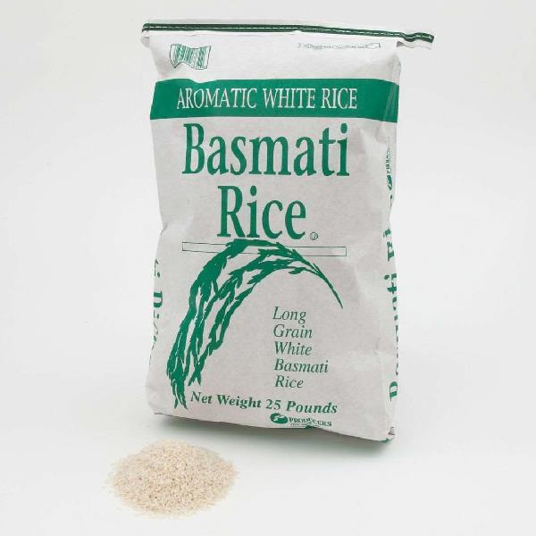 Producers Rice Mill Basmati Rice, 25 Pounds, 1 Per Case