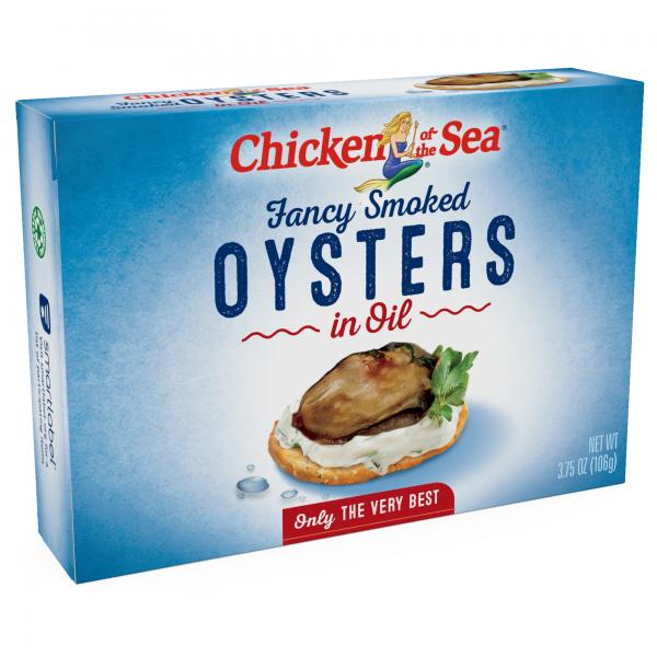Chicken Of The Sea Smoked Oysters In Oil 3.75 Ounce Size - 18 Per Case.