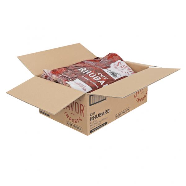 Savor Imports Rhubarb Cuts Individual Quickfrozen Red 5 Pound Each - 4 Per Case.