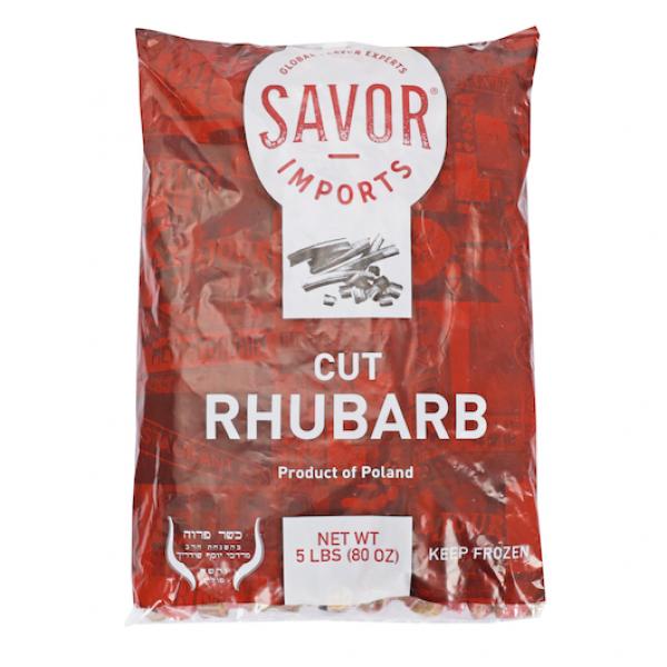 Savor Imports Rhubarb Cuts Individual Quickfrozen Red 5 Pound Each - 4 Per Case.