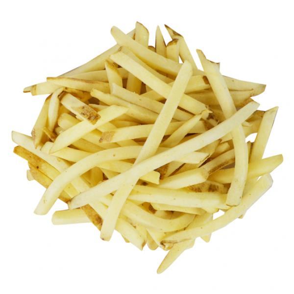 6" Thin Regular Cut Skin On Frozen Frenchfried Potatoes 5 Pound Each - 6 Per Case.