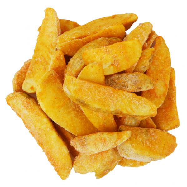Wedge Cut Original Recipe Frozen Potatoes 5 Pound Each - 6 Per Case.