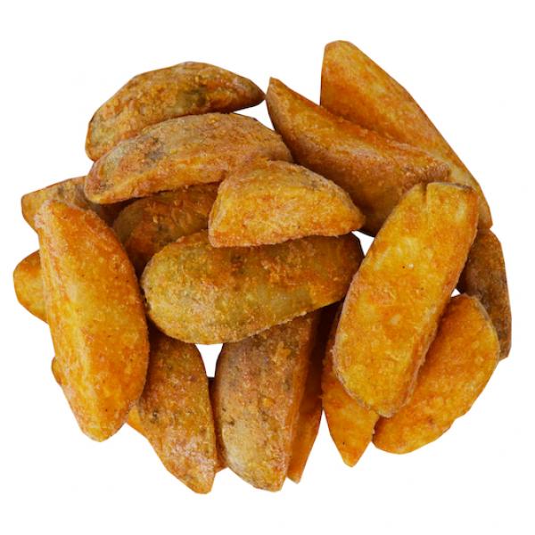 Lamb's Seasoned® Junior Wedge Cut Originalrecipe Frozen Potatoes 5 Pound Each - 6 Per Case.