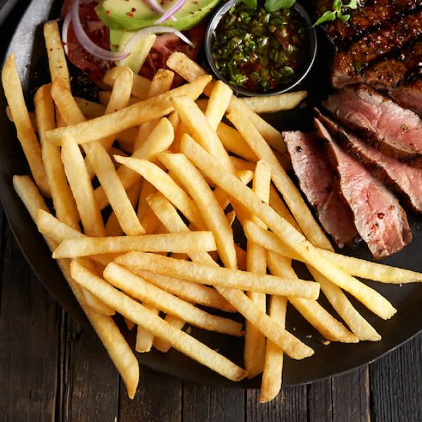 8" Regular Cut Frozen French Fried Potatoes 5 Pound Each - 6 Per Case.