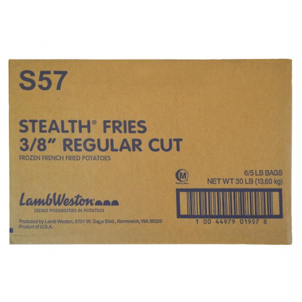 8" Regular Cut Frozen French Fried Potatoes 5 Pound Each - 6 Per Case.