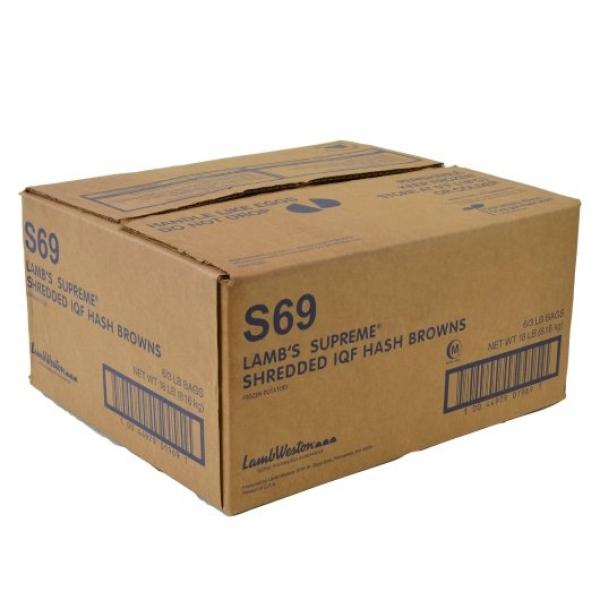 Shredded IQF Hash Browns Frozen Potatoes 3 Pound Each - 6 Per Case.