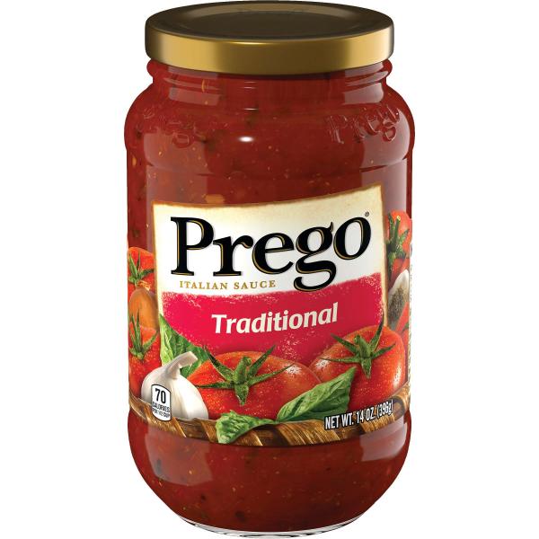 Prego Sauce Regular Spaghetti 14 Ounce Size - 12 Per Case.