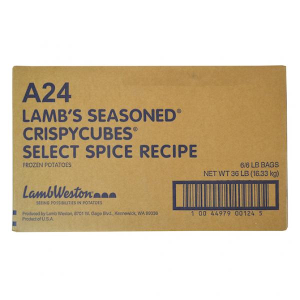 Crispycubes® Select Spice Recipe Frozen Potatoes 6 Pound Each - 6 Per Case.