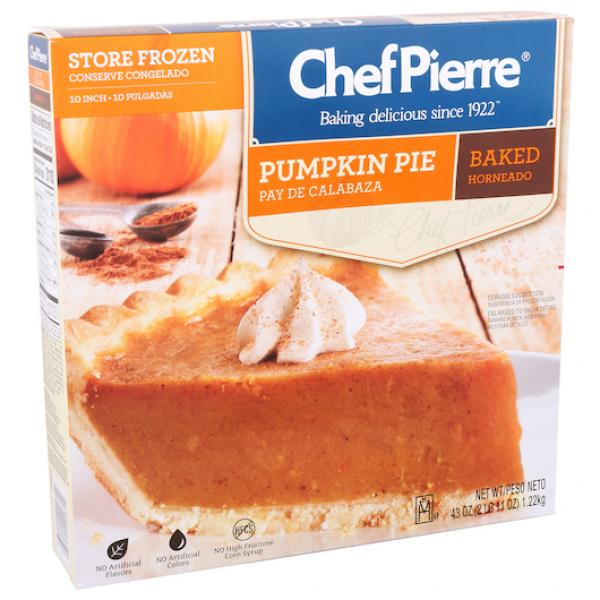 Chef Pierre Pie Pumpkin Pre Baked 10" 2.687 Pound Each - 6 Per Case.