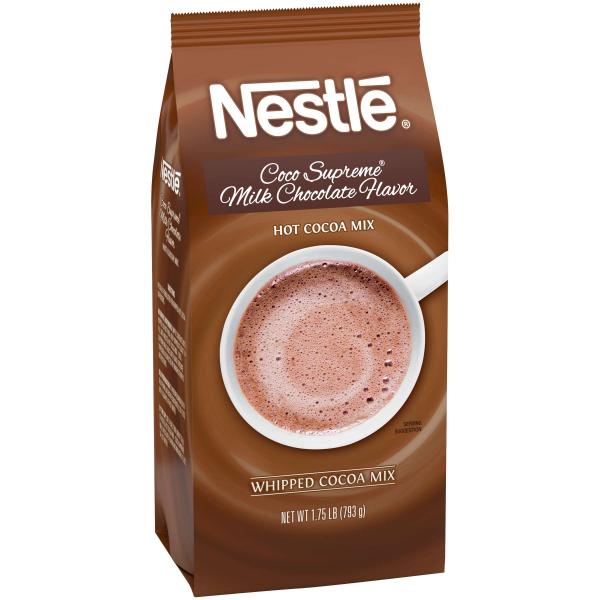 Nestle Supreme Hot Cocoa Mix Bulk Bags 1.75 Pound Each - 12 Per Case.