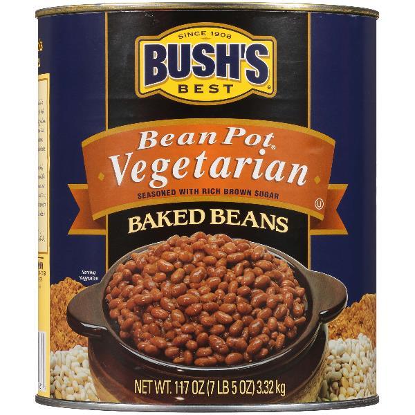 Bush's Bean Pot Vegetarian Baked Beans 117 Ounce Size - 6 Per Case.