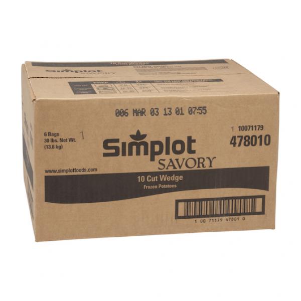 Simplot Seasonedcrisp Cut Savory Batteredwedges Skin On 5 Pound Each - 6 Per Case.