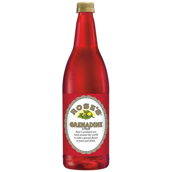 Rose's Grenadine Bottle 1 Liter - 12 Per Case.