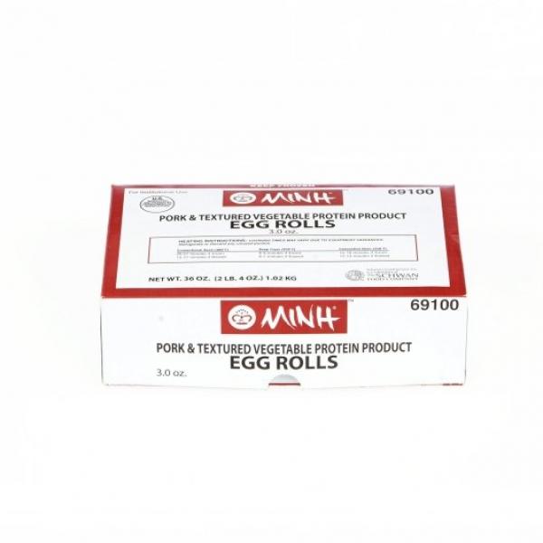 Sfs Minh Egg Roll Pork & Vegetable With Tvp 3 Ounce Size - 72 Per Case.