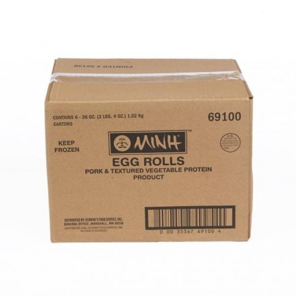 Sfs Minh Egg Roll Pork & Vegetable With Tvp 3 Ounce Size - 72 Per Case.