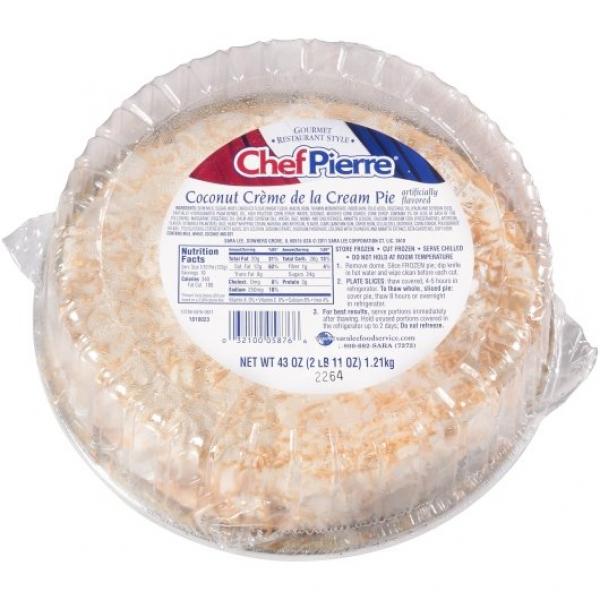 Chef Pierre Pie Coconut Creme 10" 43 Ounce Size - 4 Per Case.