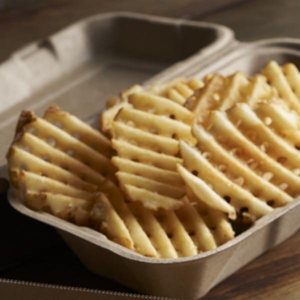 Crisscut® Skin On Frozen French Fried Potatoes 4.5 Pound Each - 6 Per Case.