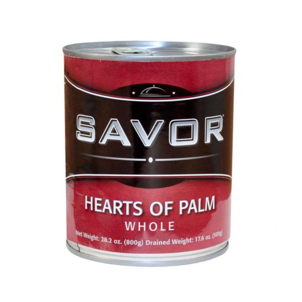 Palm Hearts Whole 28 Ounce Size - 12 Per Case.