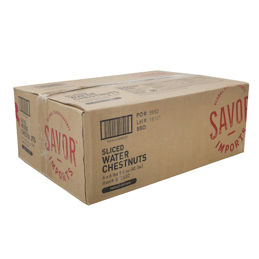 Savor Imports Chestnut Water Sliced Can 10 Cans - 6 Per Case.