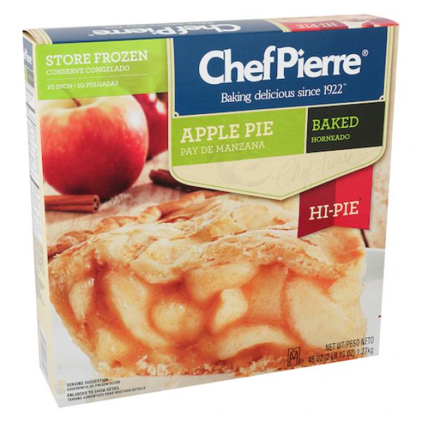 Chef Pierre Hi-Pie Pre-Bake 10" Apple Pie, 2.81 Pounds - 4 Per Case.