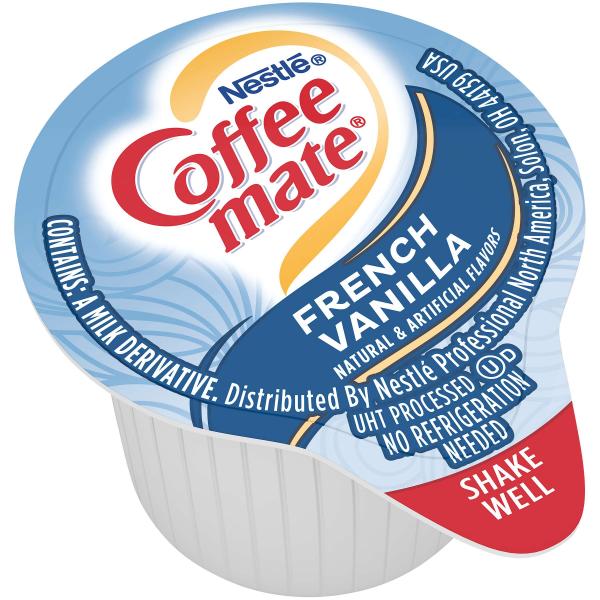 Coffee Mate Liquid French Vanilla 0.375 Fluid Ounce - 180 Per Case.
