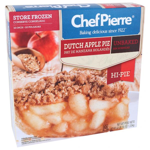 Chef Pierre Dutch Apple Pie High Unbaked 10" 6-47 Ounce Kosher 6-47 Ounce