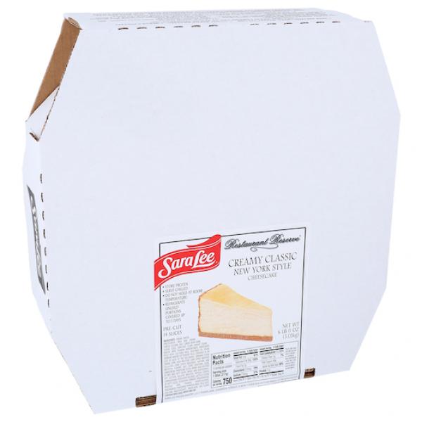 Sara Lee Restaurant Reserve 10" Sliced Classic Tall New York Style Cheesecake 6.375 Pound Each - 2 Per Case.